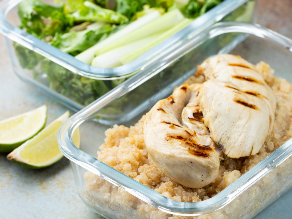 A batch of simple prepped meals